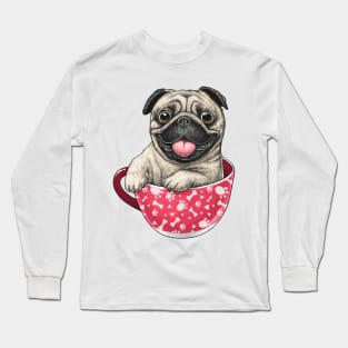 Pug in a cup Long Sleeve T-Shirt
